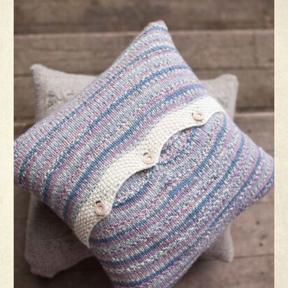 Bird Print Aran Cushion in West Yorkshire Spinners Bluefaced Leicester Aran Country Birds Collection