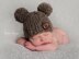 Double Pompom Winter Hat Hat Ears Bear Children Baby