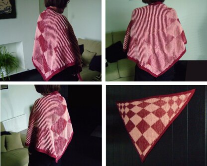 Harlequin Illusion Shawl