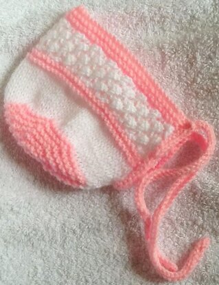 Blackberry stitch baby bonnets