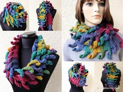 Easy Crochet Scarf Multicolor Carnival