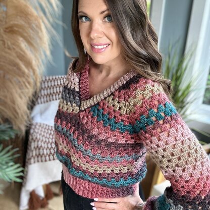 Granny Pop V-Neck Sweater