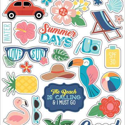 Echo Park Paper Endless Summer Puffy Stickers