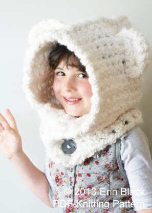 Chunky Crochet Polar Bear Hood