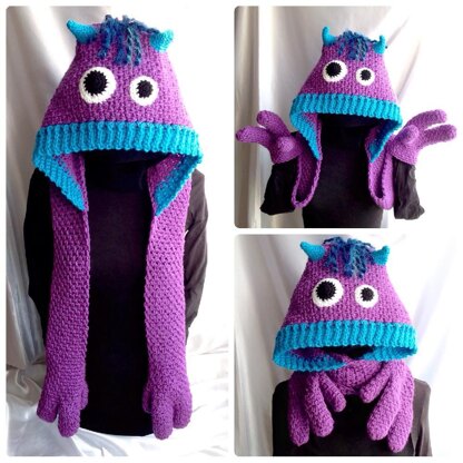 Snuggle Monsters Hooded Scarf