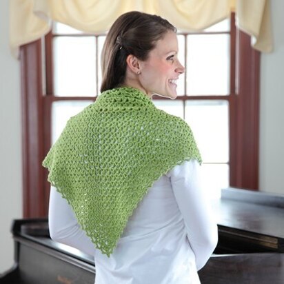 Valley Yarns 363 Pincushion Moss Crocheted Shawl