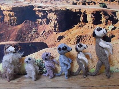 The Meerkat Family toy knitting pattern