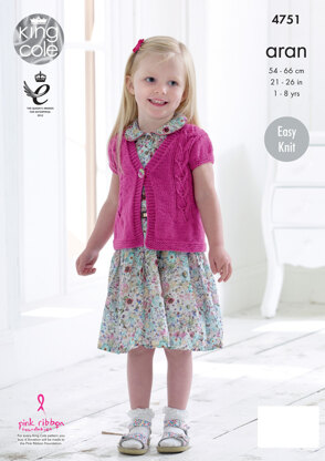 Cardigans in King Cole Comfort Aran - 4751 - Leaflet