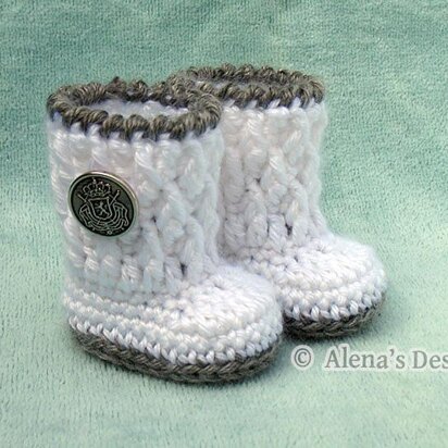 Silver Button Boots for 18” Doll