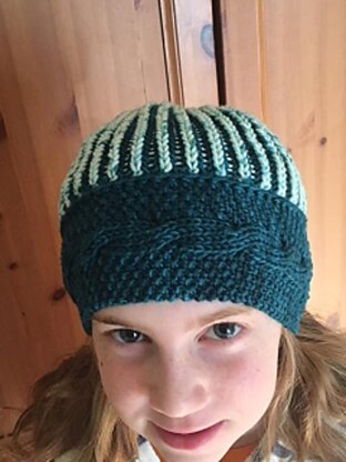 Reversible Brioche Slouchy Hat