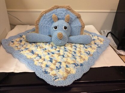 Triceratops Lovey or Security Blanket