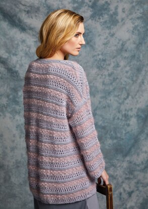 Taro Cardigan in Rowan Creative Linen, Fine Lace & Kidsilk Haze  - ZB298-00003-UK - Downloadable PDF