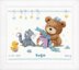 Vervaco Bear & Present Baby Sampler Cross Stitch Kit - 29cm x 23cm
