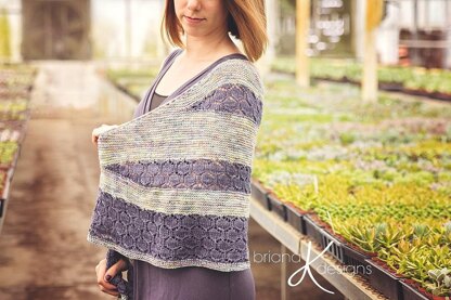 Modern Honeycomb Knit Shawl