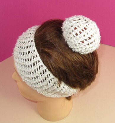 Ballerina Beaded Easy Lace Headband and Bun Cover