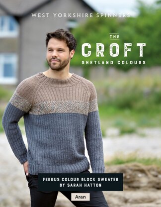 Fergus Colour Block Sweater in West Yorkshire Spinners The Croft Shetland Colours - DBP0071 - Downloadable PDF