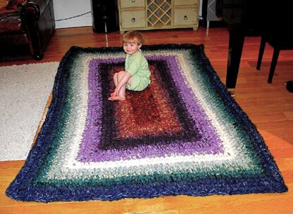 Phyllis Crocheted Granny Rectangle Rug