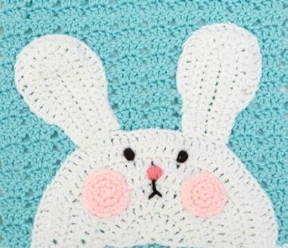 Luv My Bunny Blanket in Red Heart Baby Hugs Medium - LW5496 - Downloadable PDF