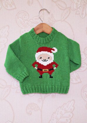 Intarsia - Santa Chart - Childrens Sweater