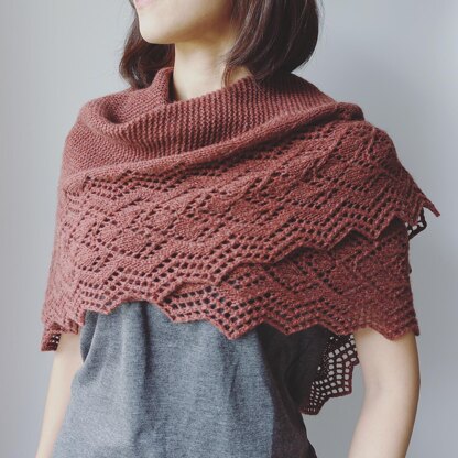 Acorn shawl