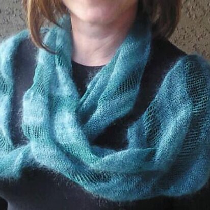 DIAGONAL INFINITY WRAP-SCARF