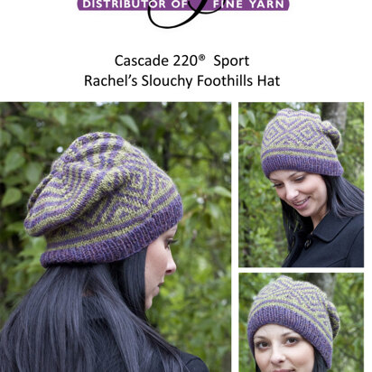 Rachel's Slouchy Foothills Hat in Cascade 220 Sport - DK257