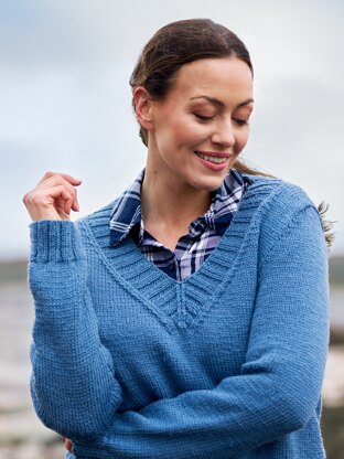 Edina Women's Deep Rib Jumper & Cardigan By Sarah Hatton in West Yorkshire Spinners - WYS1000269 - Downloadable PDF