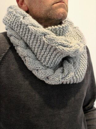 Mens Storm Cable Cowl Knitting pattern by anrol by lorna robson ...