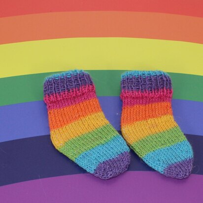 Preemie Baby Very Easy No heel Rainbow Socks Circular