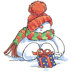 Penny Black Cling Stamps - Sweet Snowman