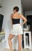 High waist elastic shorts