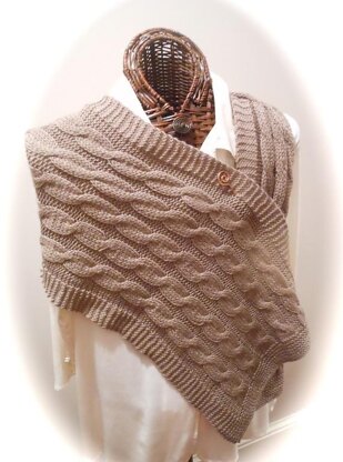 Mocha Link Cabled Scarf