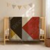 Abstract Art Blanket Patchwork Throw Black Gray Cream Toddler C2C CROCHET PATTERN