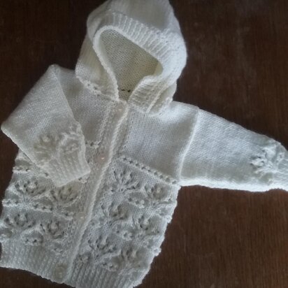 Lace flowers baby hoodie