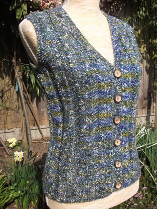 Textured Rib Classic Style Waistcoat