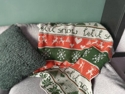 Let It Snow Christmas Blanket