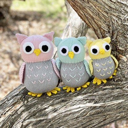 Owl Family knitting pattern 19067