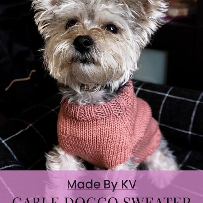 Cable Doggo Sweater - knitting pattern