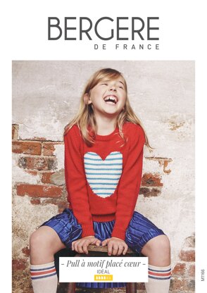 Girl Sweater in Bergere de France Ideal - M1166 - Downloadable PDF