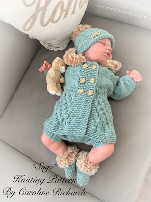 'Sage' Cosy Coat set