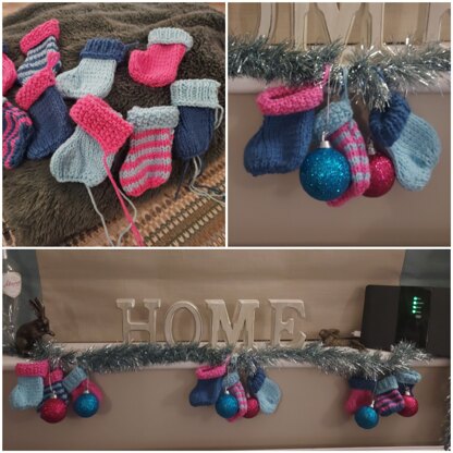 Mini stockings decoration