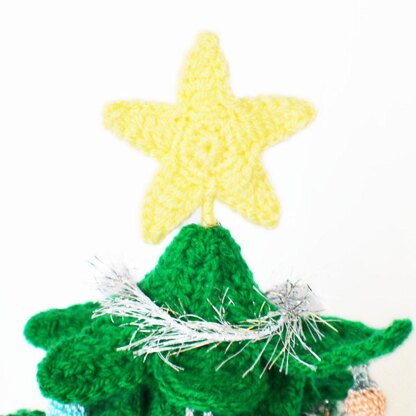 Crochet penguins. Christmas tree. Xmas decoration. Holiday decor