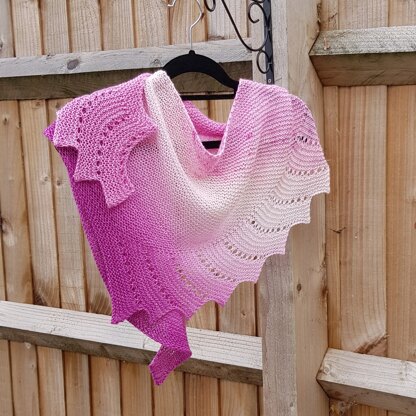 Pink flowers shawl