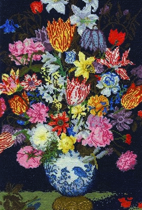 DMC The National Gallery - Bosschaert - A Still Life of Flowers - 25cm x 37cm