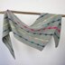 Knitting Pattern Asymmetrical Shawl Hip Hop with Short Row Stripes