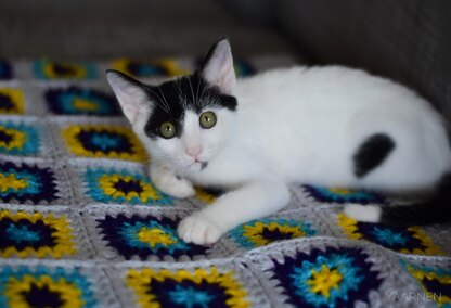 Taurari crochet granny square blanket by Yaarnen