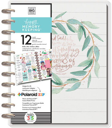 Happy Memory Keeping Undated 12-Month Big Planner - Rustic