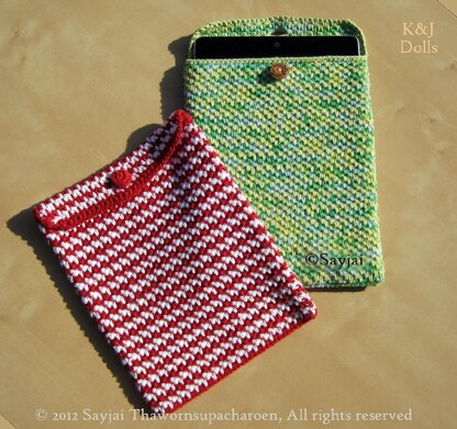 Red & White iPad Case Crochet Pattern