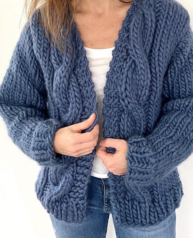 Super bulky cardigan online pattern