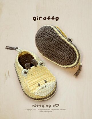 Giraffe crochet baby shoes pattern digital download - Woodlands animal slip on slippers moccasin socks baby booties crochet pattern loafers
